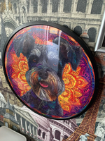 Металлическая круглая рамка 67 см, черная