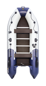 Ривьера 3600 СК Компакт серый/синий (лодка ПВХ под мотор)