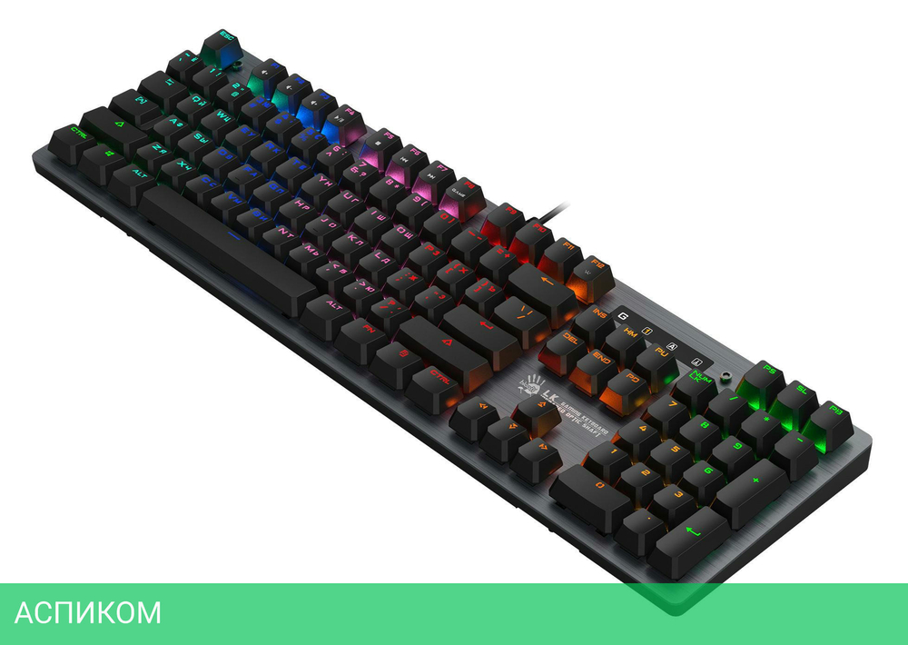 Клавиатура A4Tech Bloody B760 Grey/Neon Black Switch