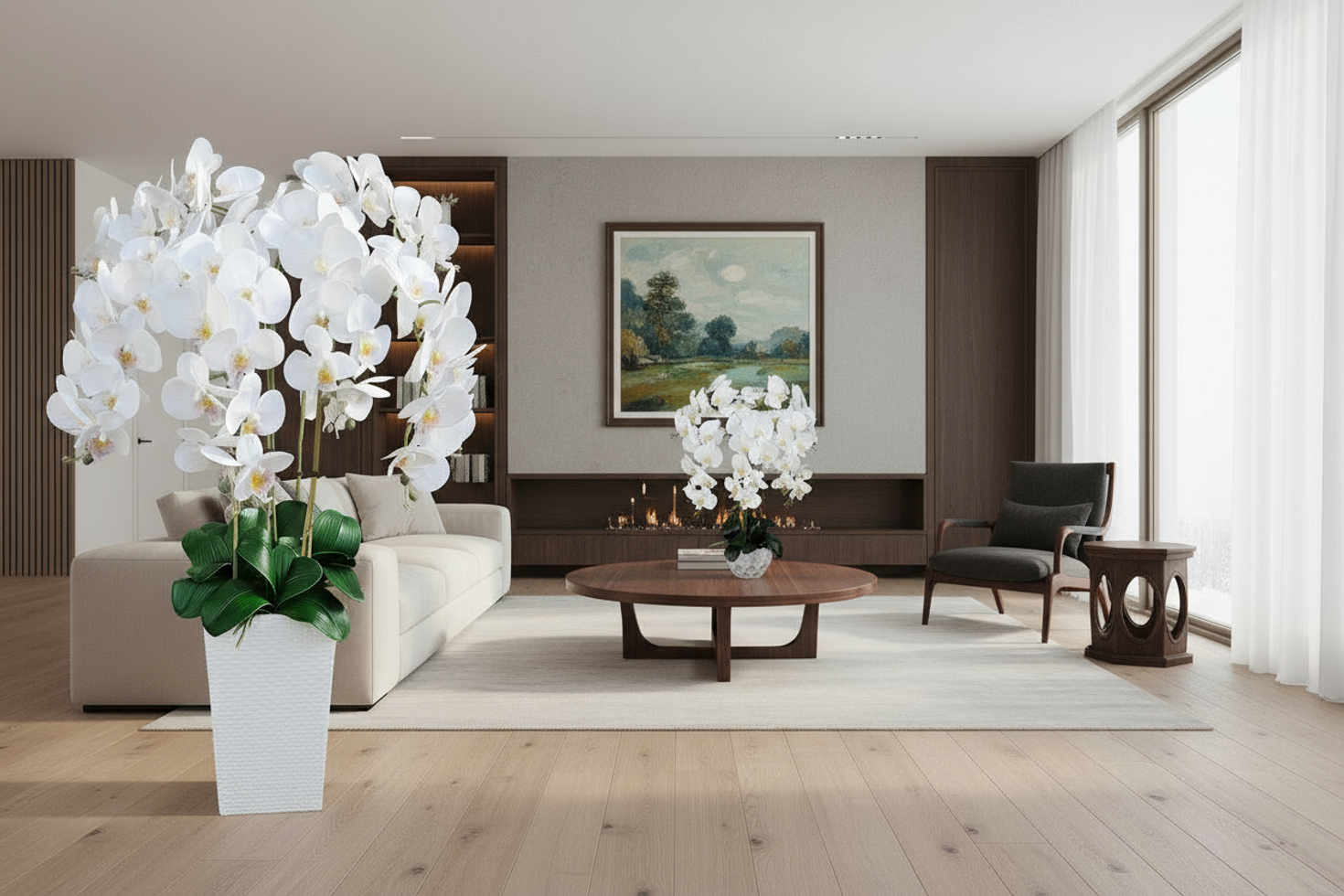 Искусственные орхидеи в горшке от ФитоПарк — когда интерьер становится поэзией