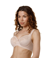 Бюстгальтер на каркасах с поролоном в боковой части чашки (Размер: 90B) (Цвет: пудровый)