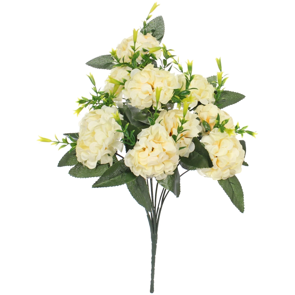 Искусственные цветы «Цветочная мелодия» Гортензии 40см 10 цветков персиковые