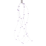 Бусы на ёлку 2м «Роса» d-7,5мм, Лаванда