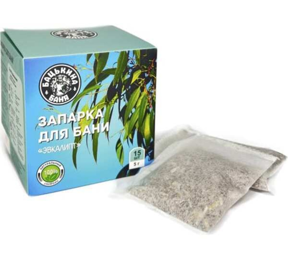 Фильтр-пакет универсальный для заваривания «Эвкалипт» 15 шт.х5г ТМ Бацькина баня