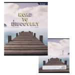 Тетрадь 36 л., А5, клетка, Alingar "Nature", скрепка, второй блок 60г/м2, мелованный картон (стандарт), 4 дизайна в пленке т/у