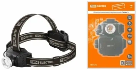 Фонарь "Титан 3" налобный, 6 Ват 1 светодиод CREE 400 лм, 3хАА, IPX4, ( Фокус ) TDM SQ0350-0100