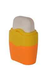 Ластик с точилкой в пластиковом корпусе. 4 цвета микс