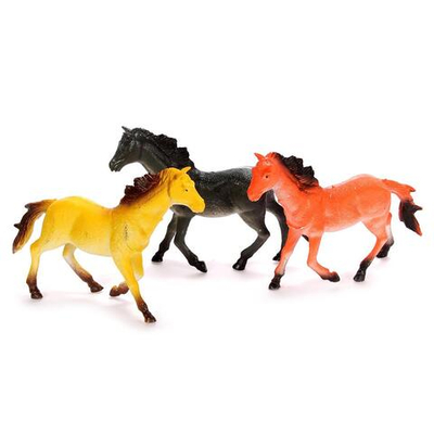 Набор лошадей 3шт, пакет M3-1