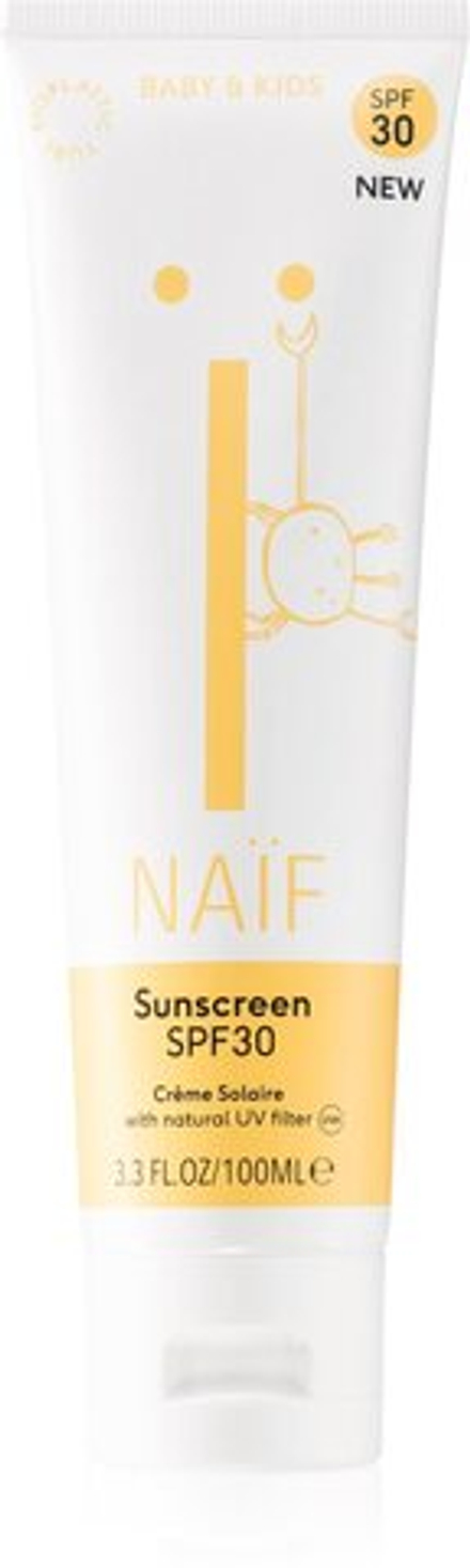 Naif Baby & Kids Sunscreen SPF 30 - детский солнцезащитный крем SPF 30 /   100  ml  / GTIN 8719325317299
