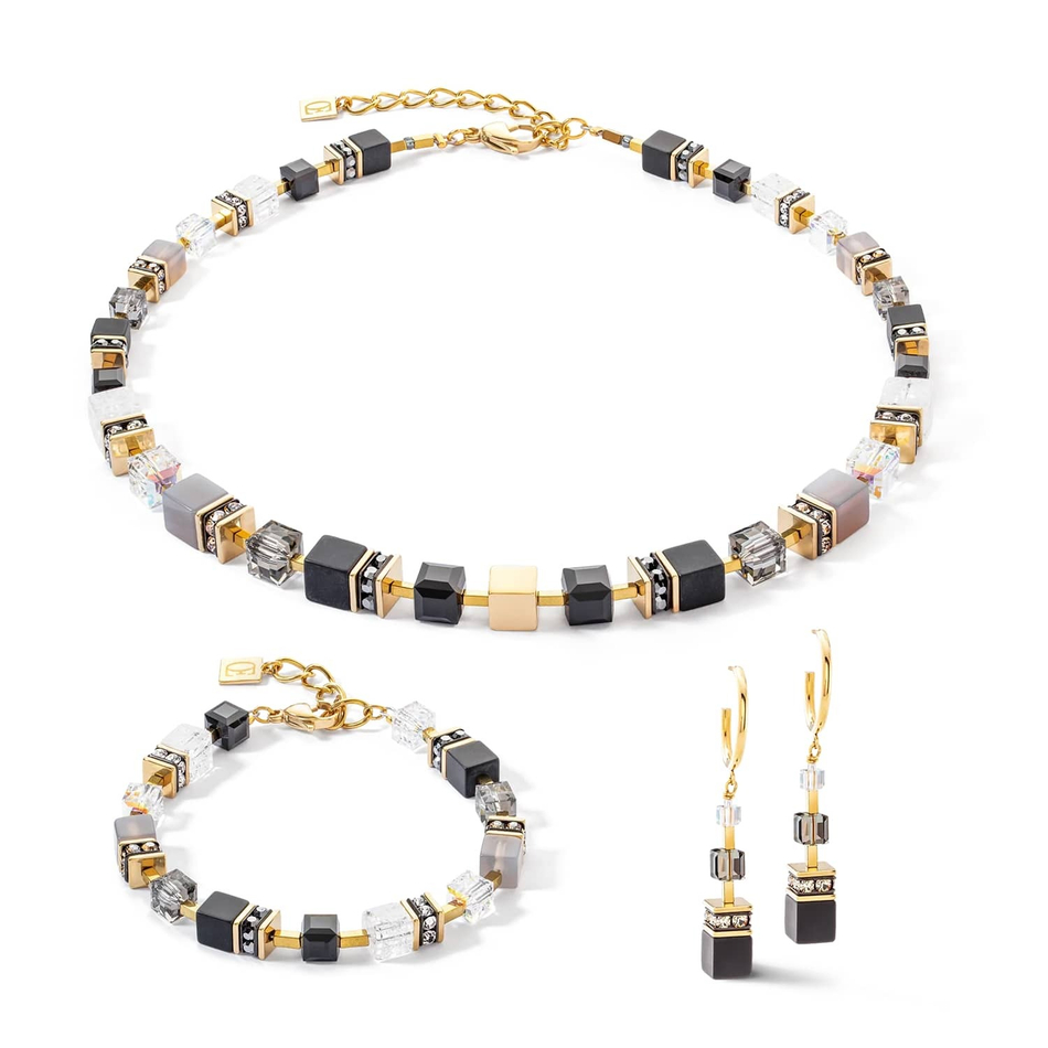 Серьги Coeur de Lion Black-Gold 3039/21-1316