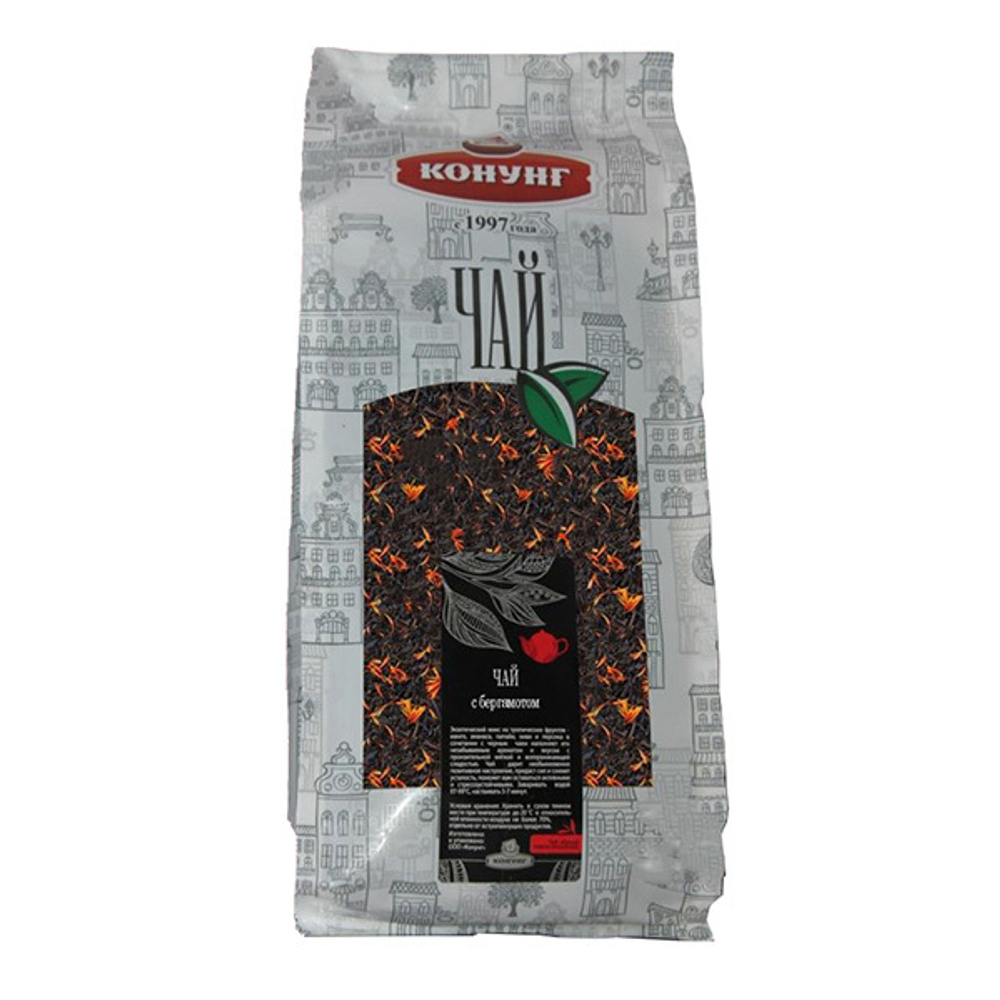 Черный ароматизированный чай Классический с бергамотом Конунг 500г