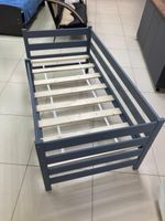 Кровать Манеж эко массив графит/графит 800*1600