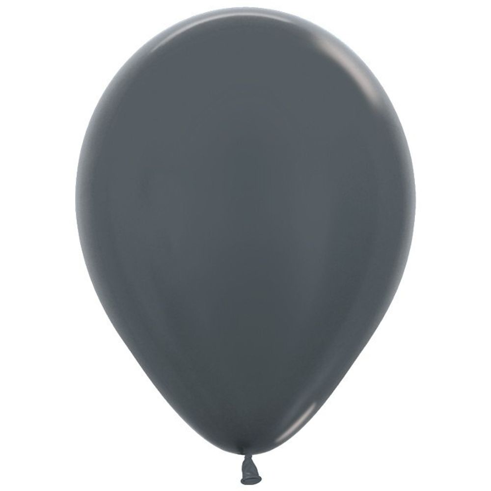 Воздушные шары Sempertex, цвет 578 металлик, графит, 100 шт. размер 12&quot;