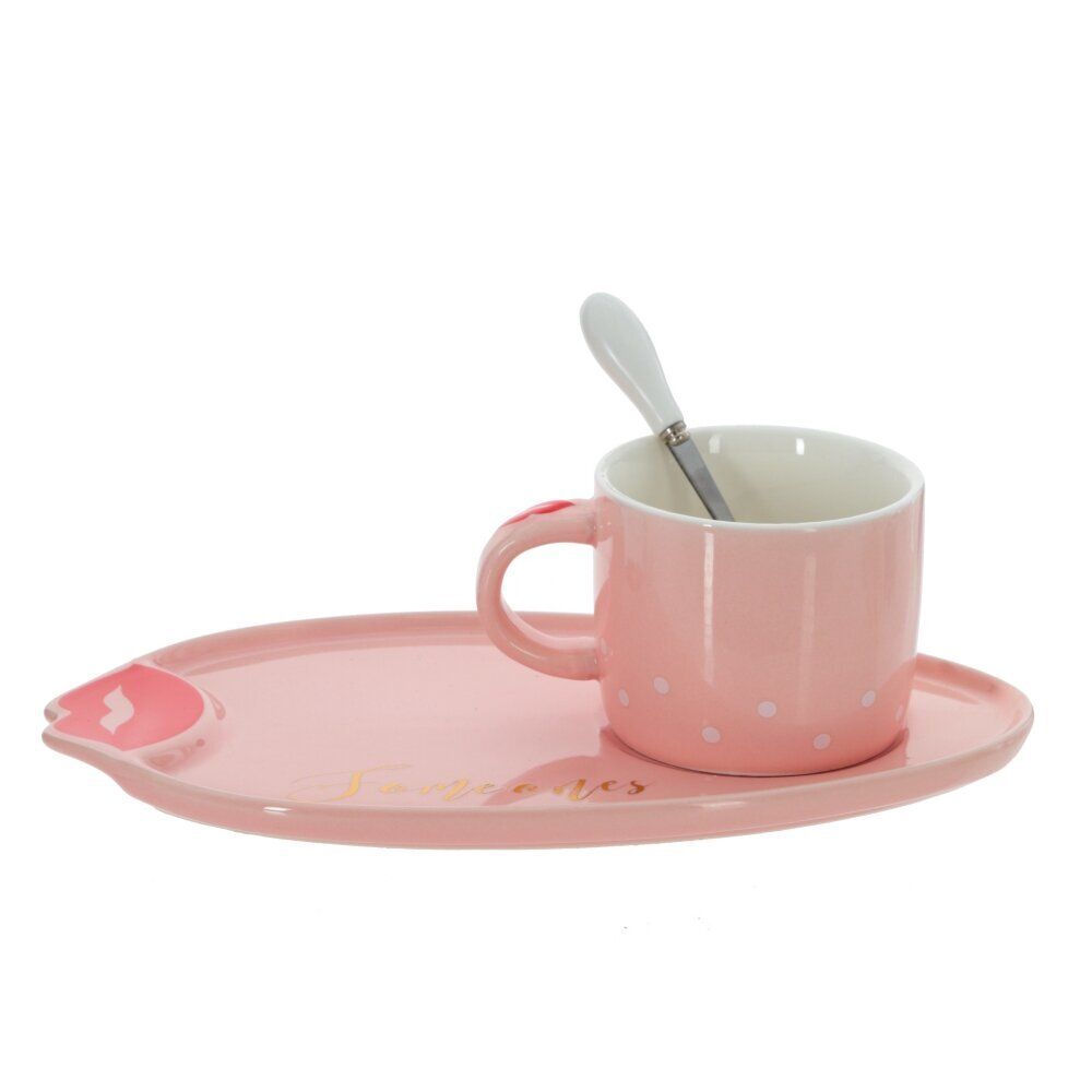 GAEM Кружка с блюдцем и ложкой, 200 мл, L25 W14 H8 см, 2в.