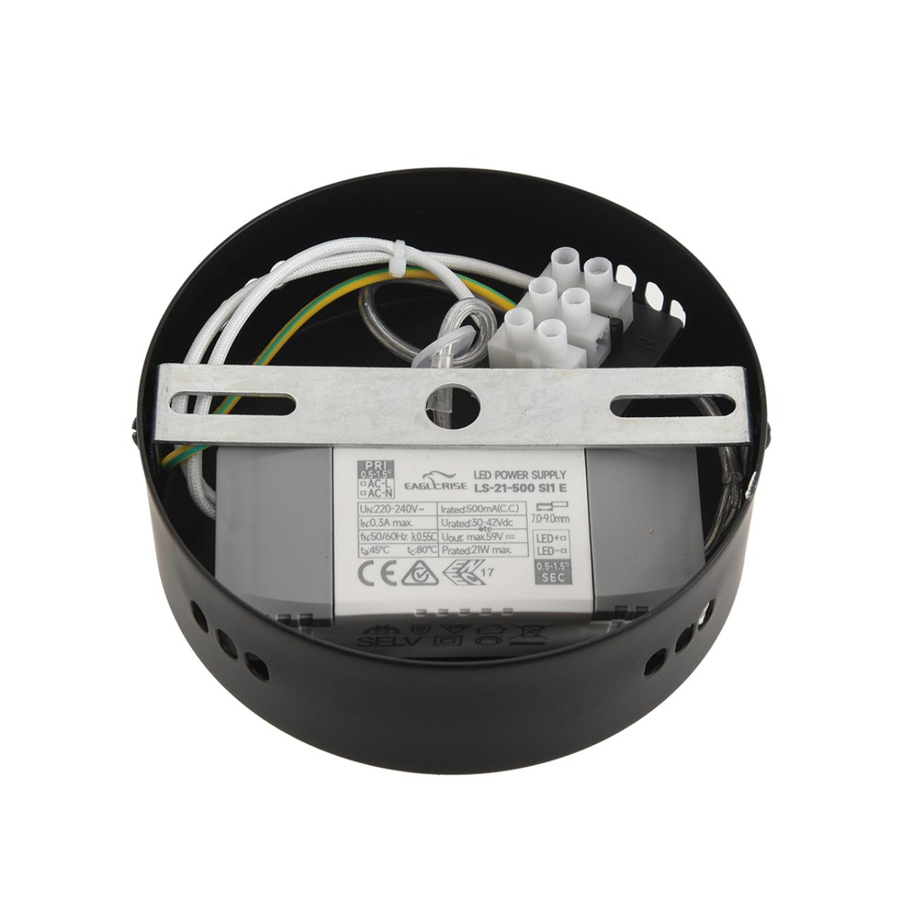 6556/15WCL LEDIO LN26 280 черный/дымчатый, металл/акрил/стекло Бра/подвес LED 15W 4000К 220V TRENDY