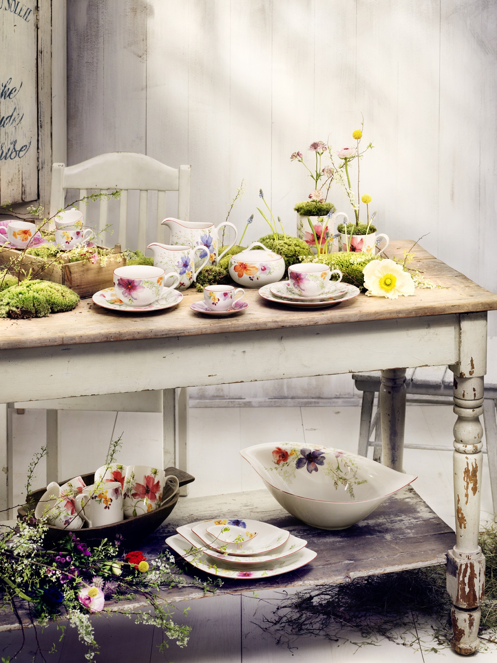 Villeroy & Boch Чашка с блюдцем Mariefleur Basic 390 мл для завтрака 10-4100-1240+10-4100-1250