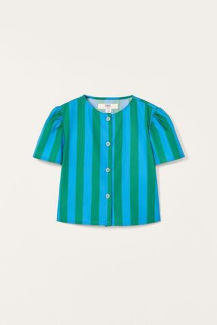 ZARA РУБАШКА В ПОЛОСКУ - LIMITED EDITION, СИНИЙ/ЗЕЛЕНЫЙ