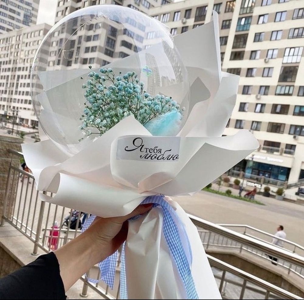 Букет Гипсофила Тиффани в шаре