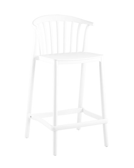 Стул полубарный Campo пластик белый