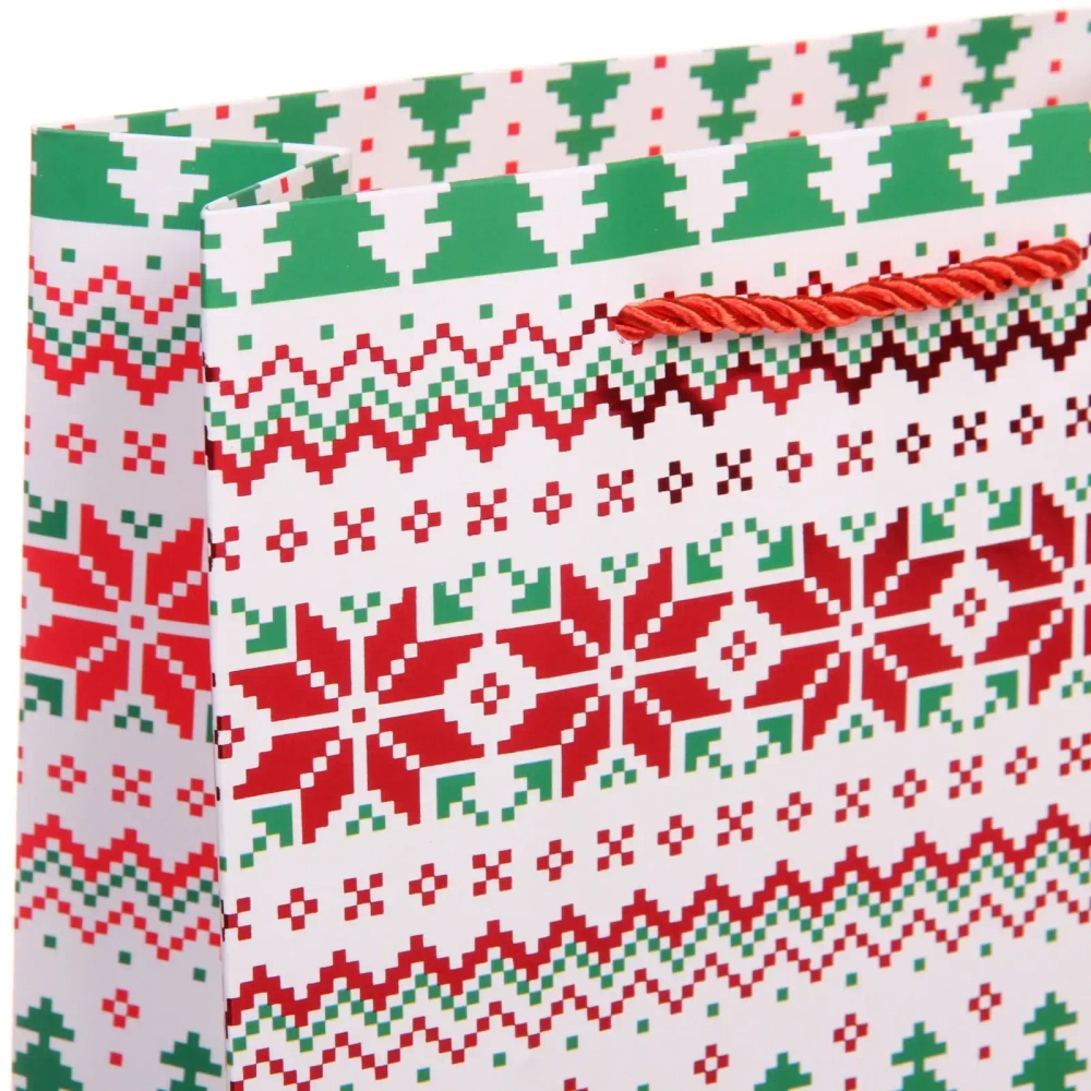 Пакет подарочный «Зимние узоры» 18*23*8 см, микс