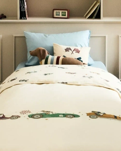 ZARA HOME ДЕТСКИЙ ПОДОДЕЯЛЬНИК С ПРИНТОМ «СОБАКА», РАЗНОЦВЕТНЫЙ