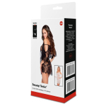 Пеньюар кружевной Denise с трусиками черный S/M