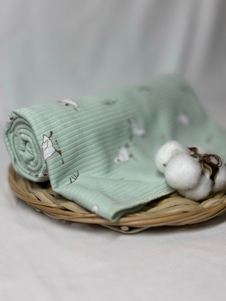 Пелёнка в рубчик, Утята/Нефрит 85*130