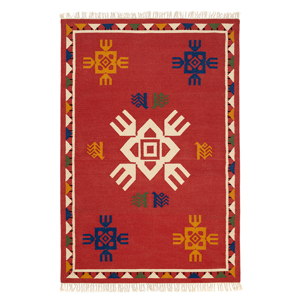 Ковер из шерсти по мотивам чувашских орнаментов из коллекции cultural heritage, 200х300 см