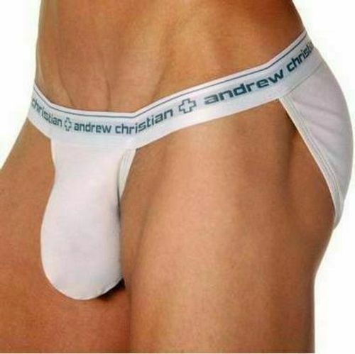 Мужские трусы брифы белые Andrew Christian Almost Naked Extreme Brief White