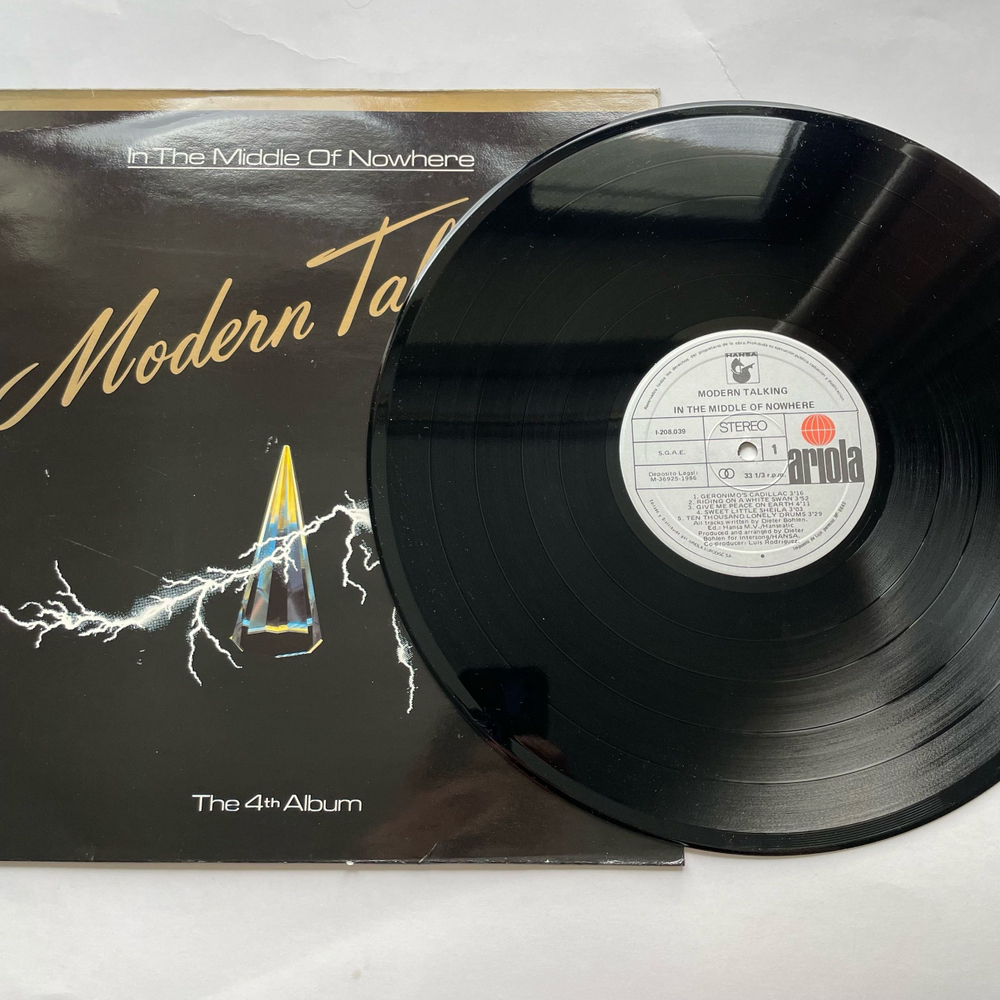 Винтажная виниловая пластинка LP Modern Talking In The Middle Of Nowhere, The 4th Album (Испания 1986) Geronimo's Cadillac