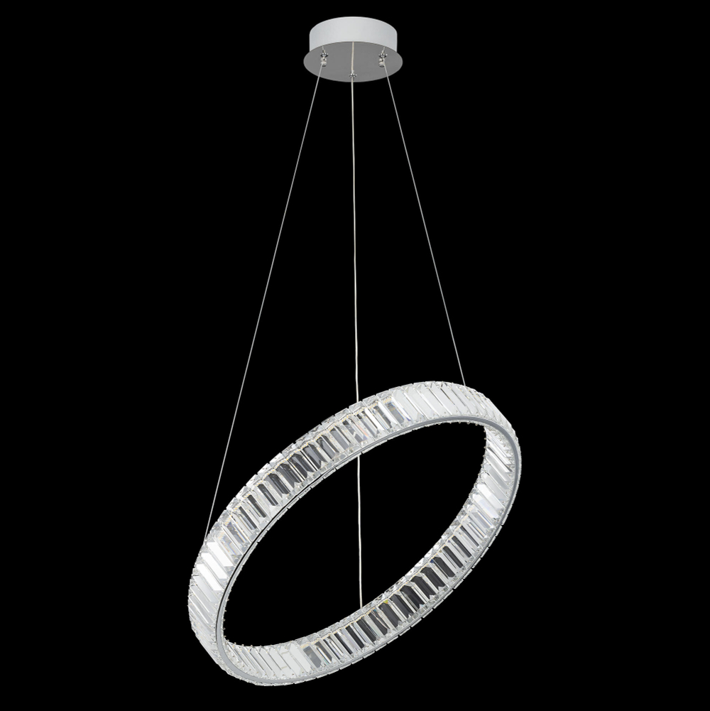 Citilux Чезаре CL338161 LED Люстра хрустальная с пультом Хром