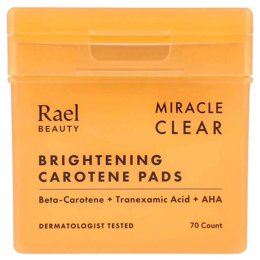 Rael, Beauty, Miracle Clear, осветляющие подушечки с каротином, 70 шт.