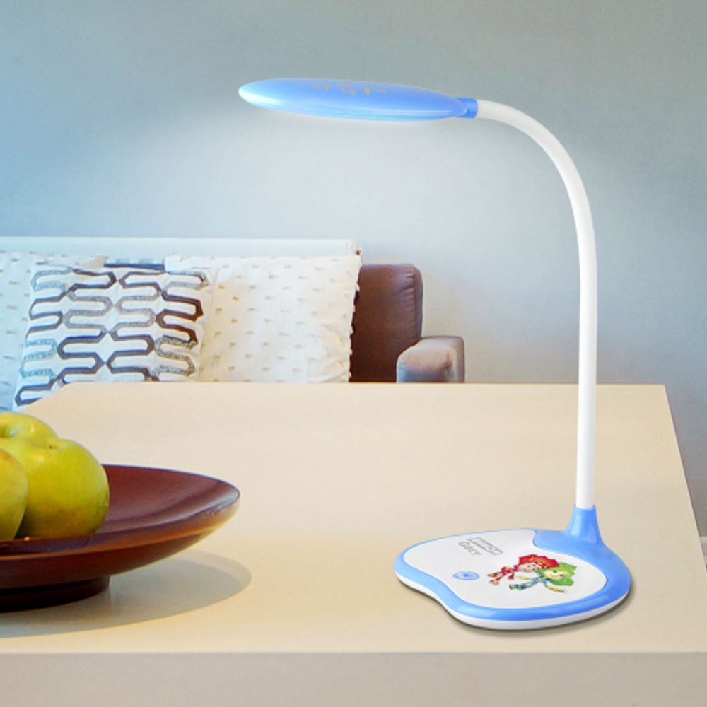 Настольный светильник ЭРА NLED-433-6W-BU ФИКСИКИ светодиодный синий | Светодиодные настольные лампы