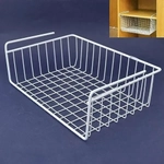 Корзина сетчатая навесная 400*260*110мм на полку 16 мм, белая