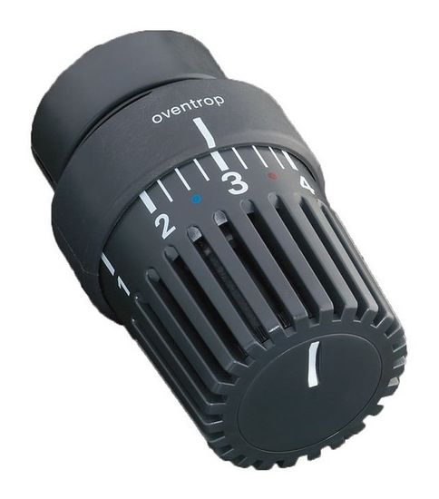 Термостат Oventrop 'Uni LH' 1011467 антрацит с декоративным кольцом