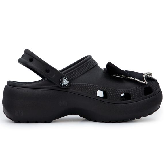 Crocs Classic Platform Clog 'Black Butterfly'