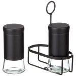 Набор банок для специй из 2 шт. на метал. подставке