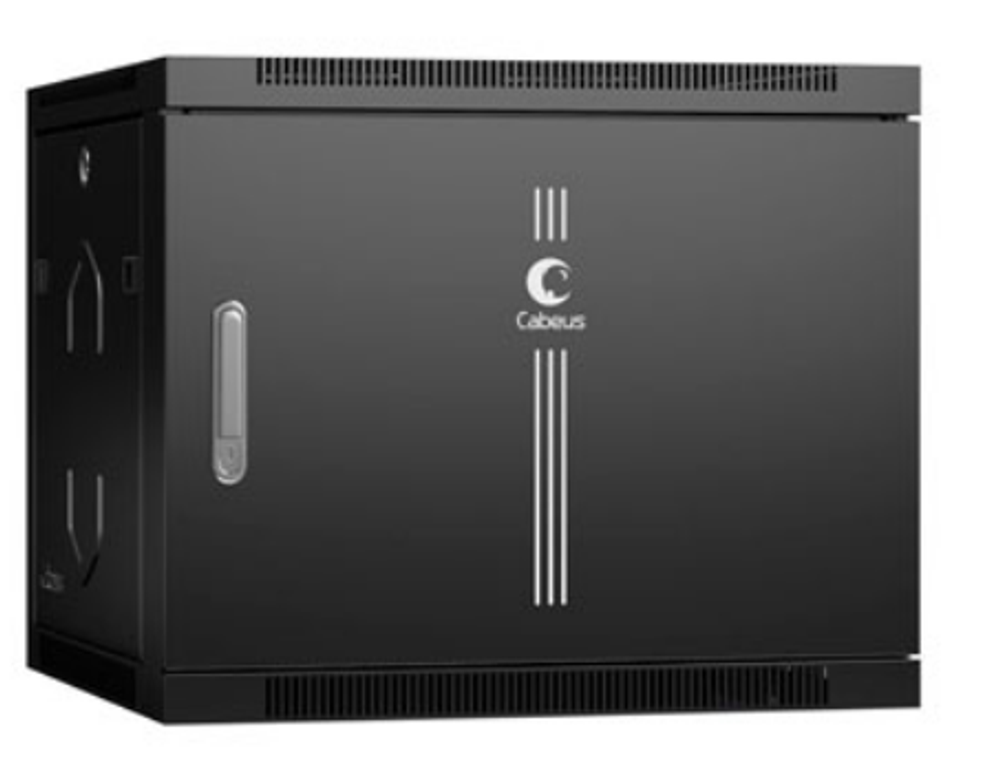 Шкаф настенный 19", 9U Cabeus SH-05F-9U60/60m-BK