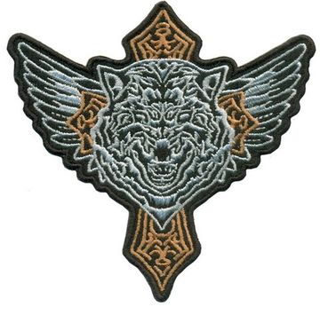 Нашивка Волк на кресте