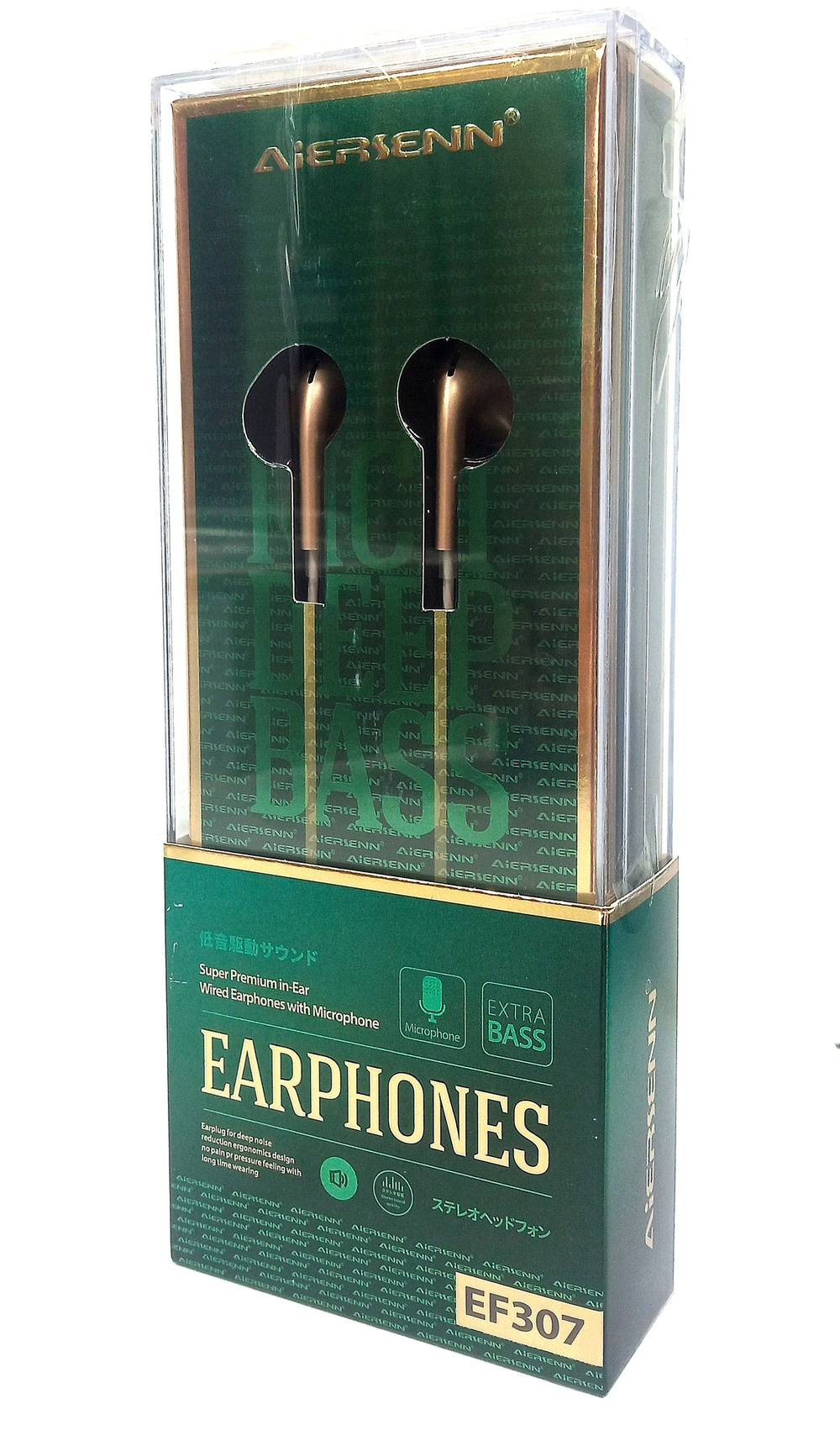 Наушники проводные AierSenn EF307 (с микрофоном)