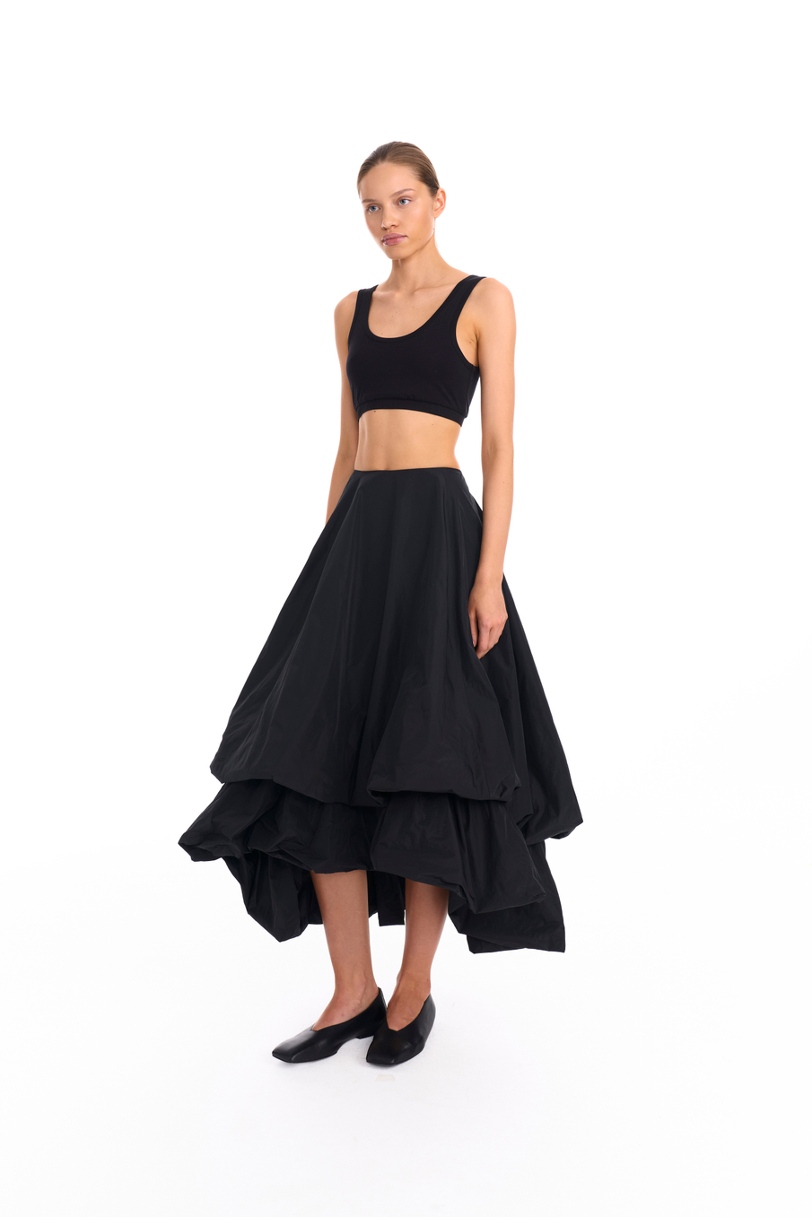 Двойная юбка-баллон из тафты