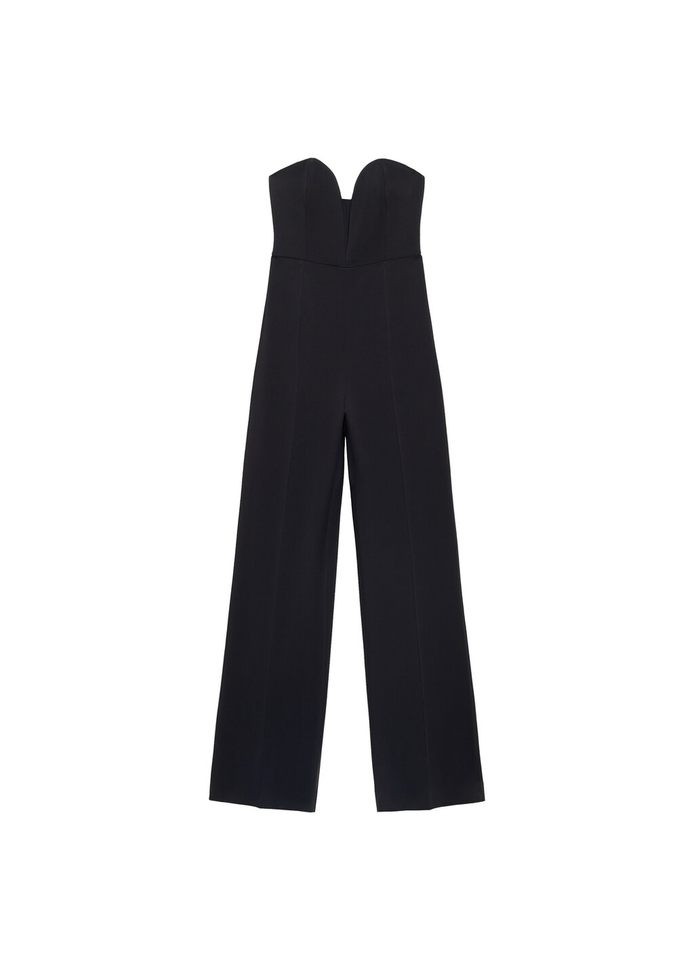 Structured sweetheart neckline jumpsuit