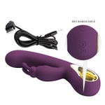 Сливовый вибратор-кролик Liam с управлением через приложение - 21 см.