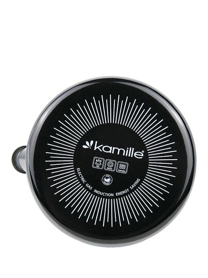 Чайник 2,5 л. эмалированный со свистком Kamille KM 1040C с черной бакелитовой ручкой