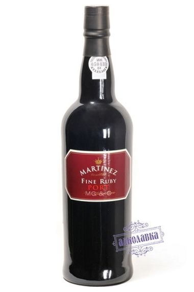 Портвейн Мартинез Файн Руби красное ликерное 0,75л 19%