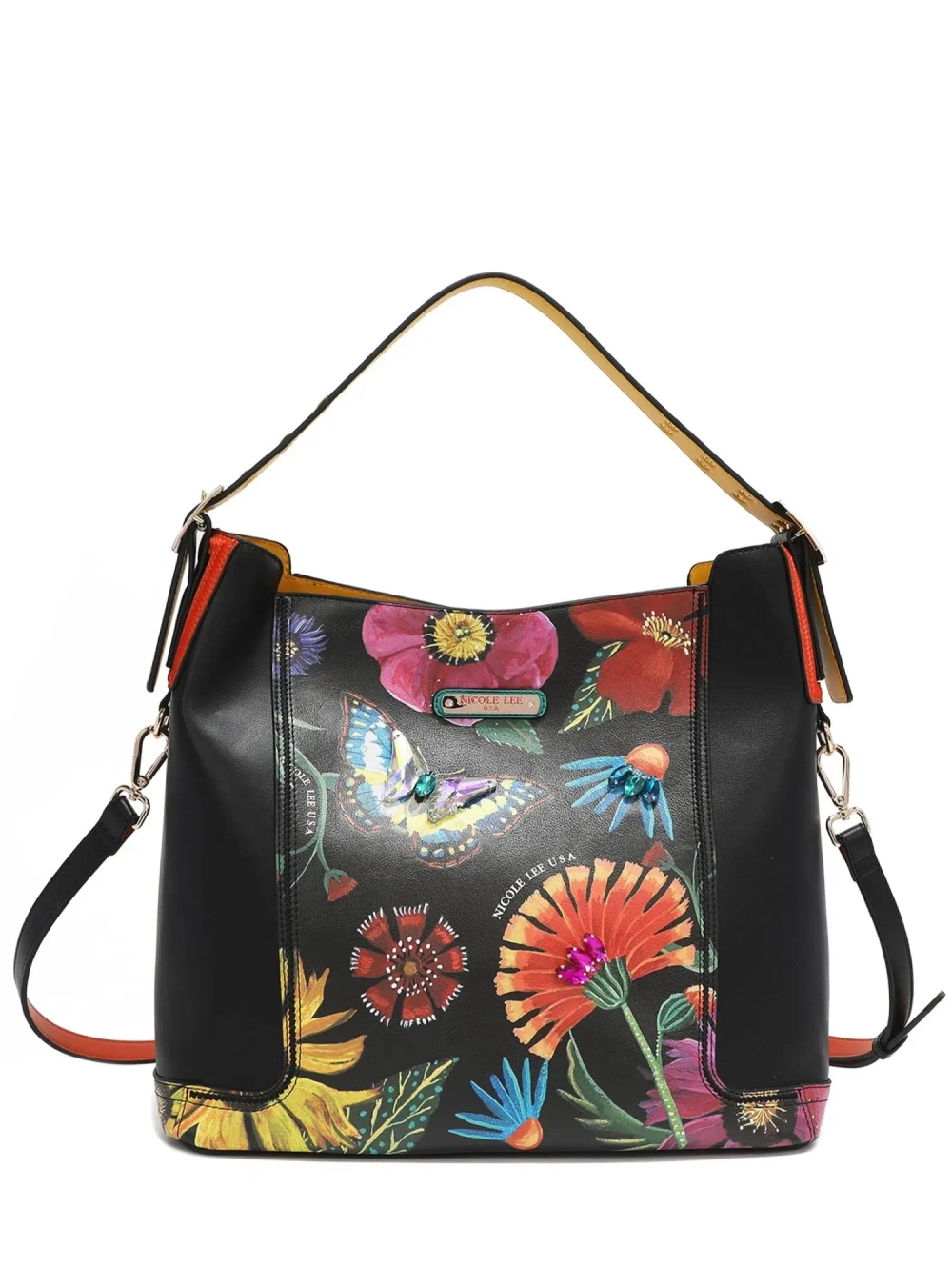 Сумка Nicole Lee USA 16745 Flower Black