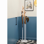 Вешалка напольная Bergenson Bjorn Solheim, 171 см, белый мрамор/натуральное дерево