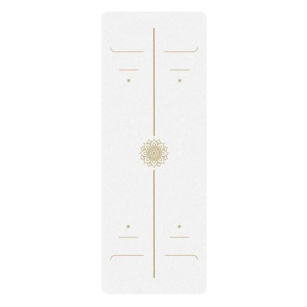ULTRAцепкий 100% каучуковый коврик для йоги Simple Mandala White 185*68*0,5 см
