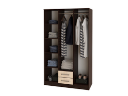 Шкаф трехстворчатый Фиеста, Дуб беленый, Венге