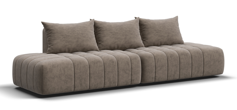 Диван Босс Твин прямой Велюр Роял тауп